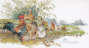 Thea GOUVERNEUR テア・グーヴェルヌール Chickens クロスステッチキット 16ct