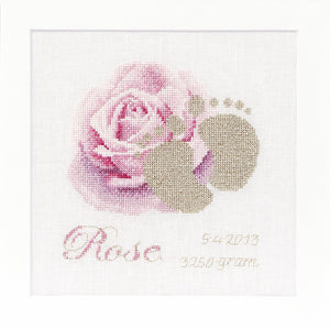 Thea GOUVERNEUR テア・グーヴェルヌール Birth Sampler Rose クロスステッチキット 18ct