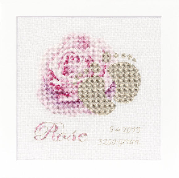 Thea GOUVERNEUR テア・グーヴェルヌール Birth Sampler Rose クロスステッチキット 18ct
