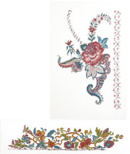 Thea GOUVERNEUR テア・グーヴェルヌール "Skirt with flowers c. 1700-1800 / Waistcoat with flowers c. 1730-1739" クロスステッチキット 18ct