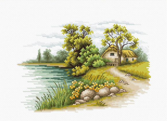 Luca-S B2283 Landscape with a Lake クロスステッチキット