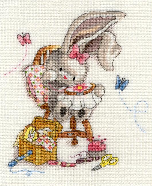 Bothy Threads ボシースレッズ Bebunni – Sewn With Love XBB2 クロスステッチキット