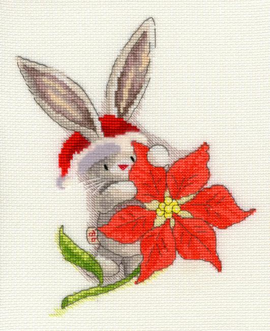 Bothy Threads ボシースレッズ Bebunni – Poinsettia XBB6 クロスステッチキット