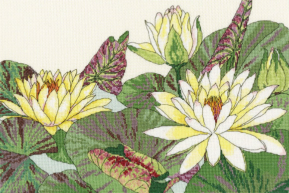 Bothy Threads ボシースレッズ Water Lily Blooms XBD12 クロスステッチキット