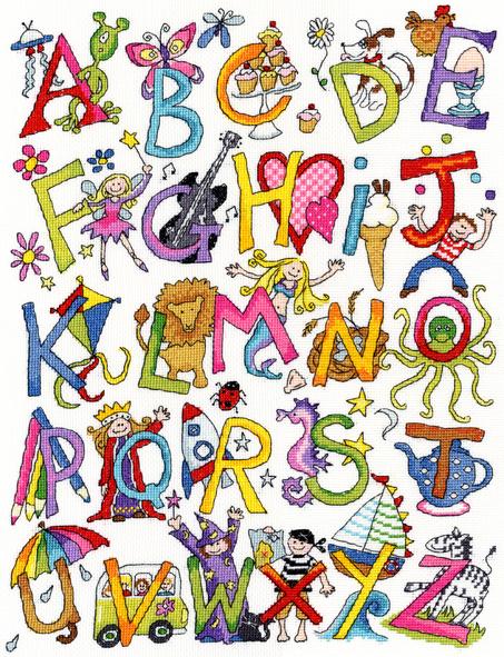 Bothy Threads ボシースレッズ Alphabet Fun XJR8 クロスステッチキット