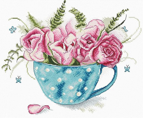 LETI 916 A cup of roses　クロスステッチキット